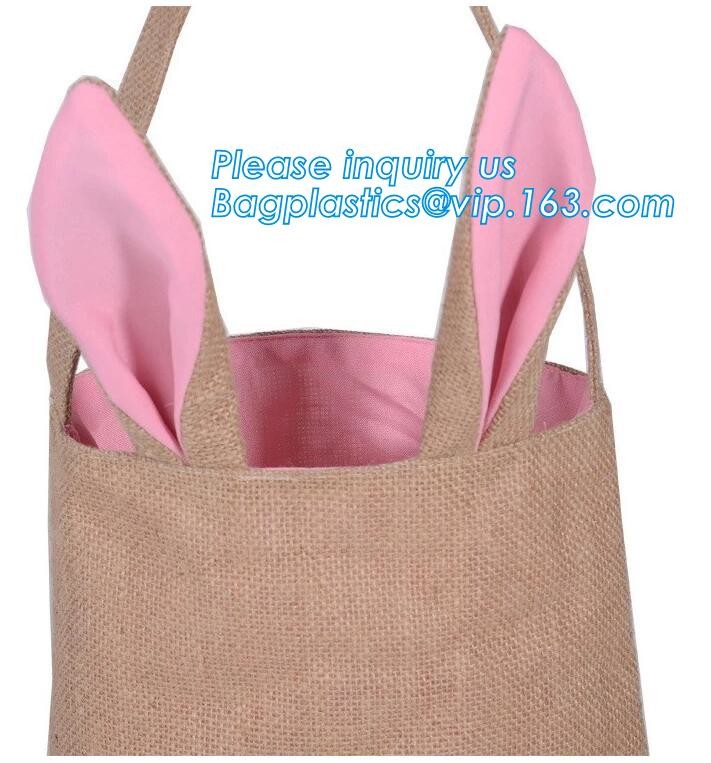 JUTE STORAGE BASKET WITH COTTON ROPE HANDLES,Burlap fabric jute toy storage basket for home storage organization bagease