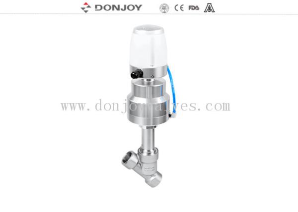 Quality ss316L BSP Thread  Pneumatic Angle Seat Valve with Mini- C-Top for sale