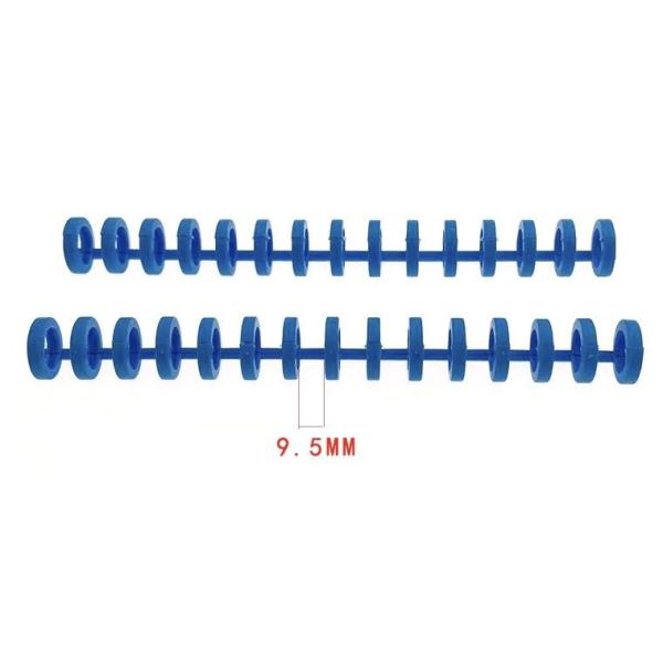 Blue ABS PP Plastic Ring Spiral Plastic Binding Clip For Folder Notebook