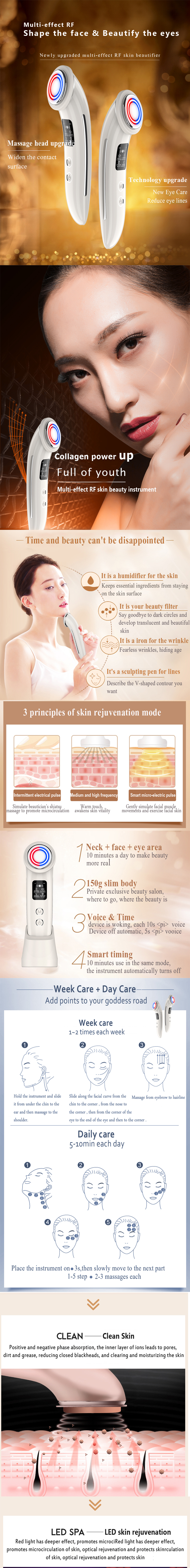 Anti Wrinkle Beauty Massager Machine Face Massage Facial Lifting Machine