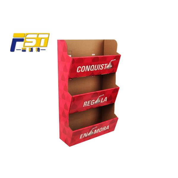 Corrugated Paperboard Counter Hook Display Stand Durable Environment Friendly