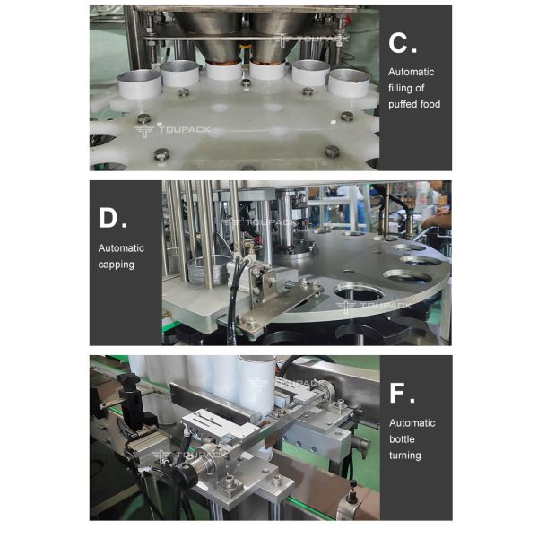 Automatic Tin Can Bottle Filling Machine For Dried Fruits And Mixed Nuts