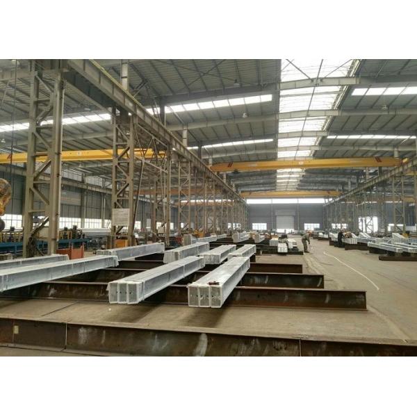 Structural Steel Frame Building , Large Span Prefabricated Metal Workshop Building