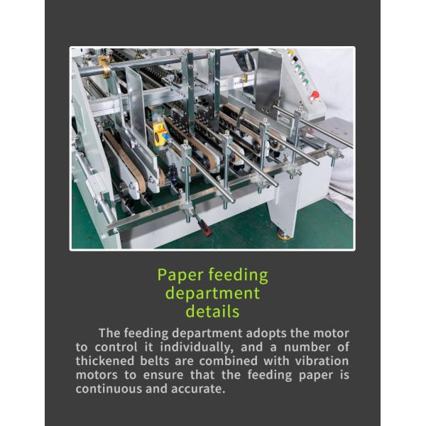Paperboard and Corrugated Paper Automatic Folder Gluer Machine with 5.5 kg Capacity