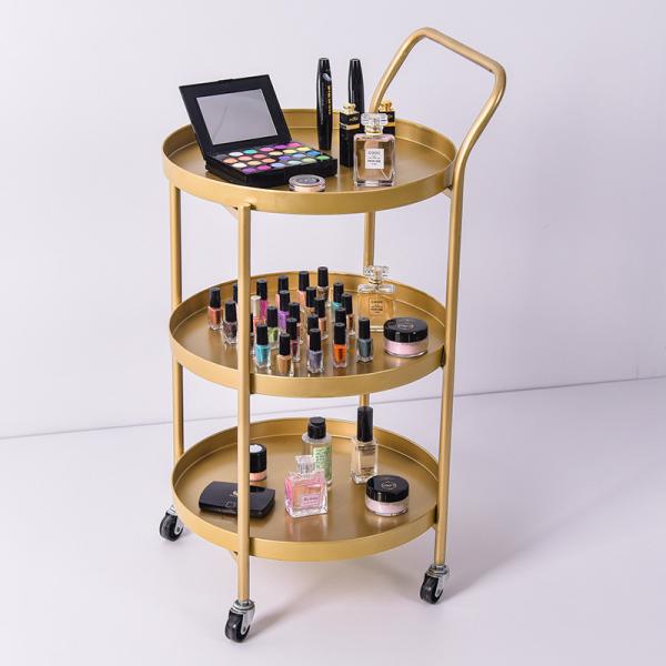 Quality Rustproof Modern Round Three Tier Metal Frame Coffee Table for sale