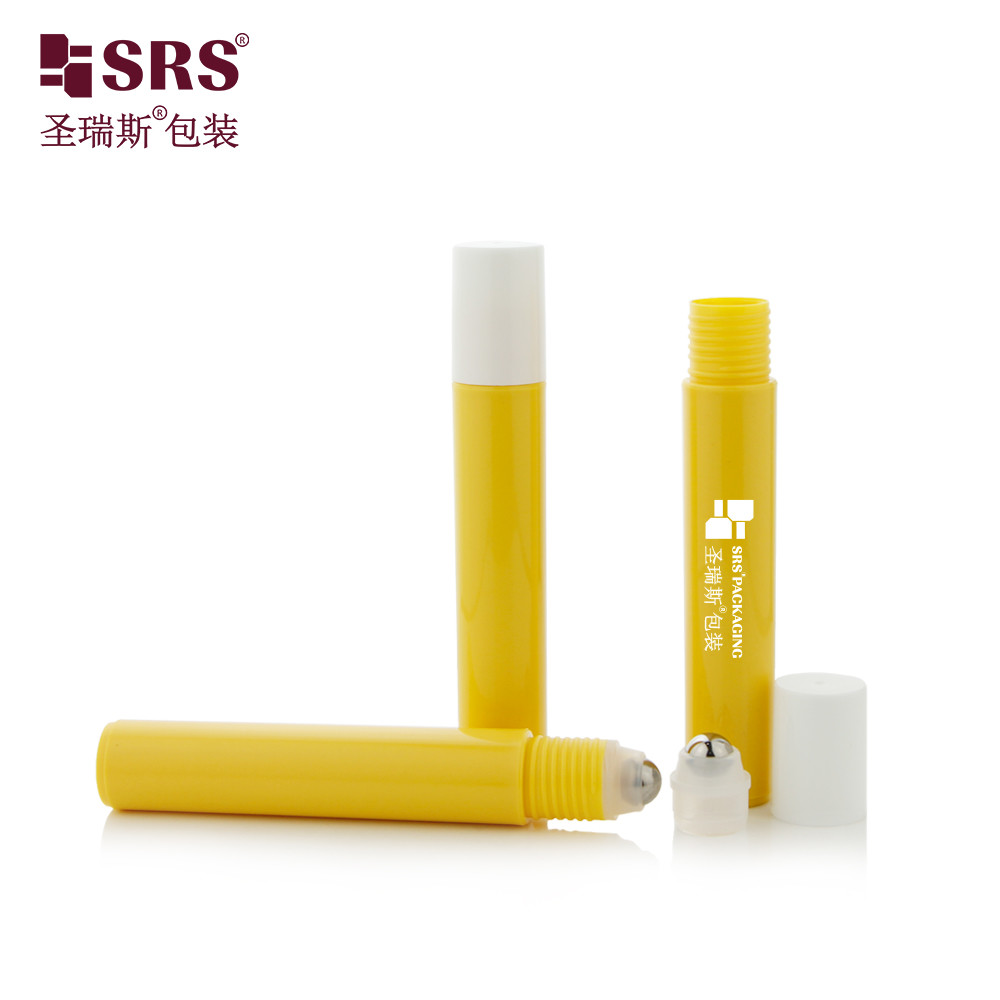 RPP-15ML Round Plastic Injection Custom Color PCR PP Recycled Roller Ball Bottle Massage Eye Serum