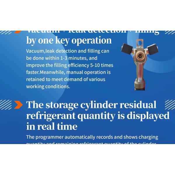 R134a R290 A/c Gas Charging Station High Precision Automatic Freon Charging Equipment Flammable Refrigerant Charging Machine