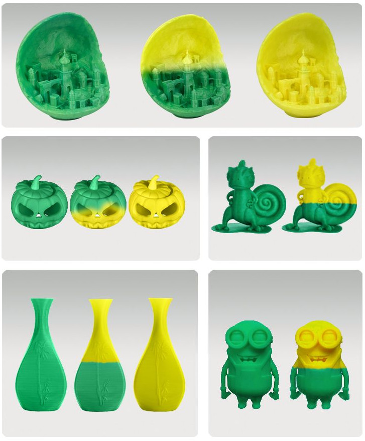 PLA Temp Color Change 3D Filament Green To Yellow 3D Printing Filament