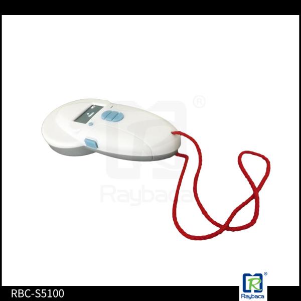 Quality Handheld White Small Round RFID Microchip Scanner Low Frequency For Animal Tag for sale
