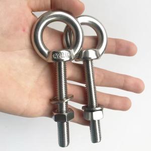 China JIS Standard Corrosion-Resistant Stainless Steel Thread Lifting Ring Shoulder Eye Bolts 3/8&quot; X 2.75&quot; with Nuts and Washer wholesale