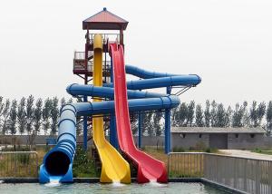 Adult High Speed Water Slide / Commercial Fiberglass Swimming Pool Slide