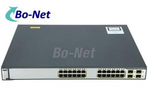 China Used Cisco Switches Cisco Catalyst 3750 24 Port Gigabit PoE Layer L3 Network Switch WS-C3750G-24PS-E on sale