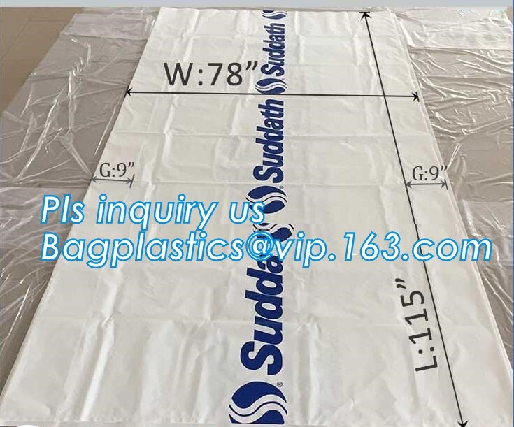 Customized Square Bottom or Side Guesst Plastic Protective Pallet Covers, 4 Mil Dust proof Clear Pallet Covers, BAGPLAST