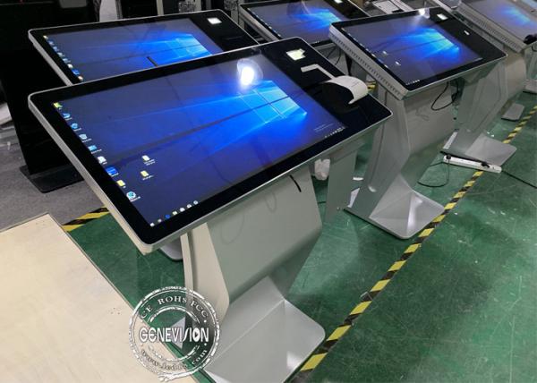 Quality Interactive Digital Podium 43" Touch Screen Kiosk With Printer and Card Reader for sale