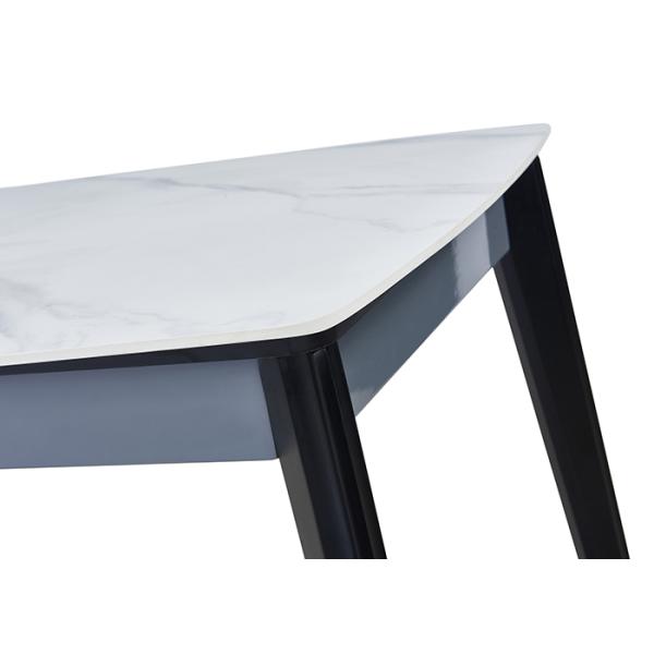 Minimalist Solid Wood Rectangular Marble Dining Table