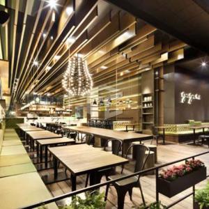 China 16mm Thick MDF Milk Tea Shop Counter Design OEM Equipped With Led Light on sale