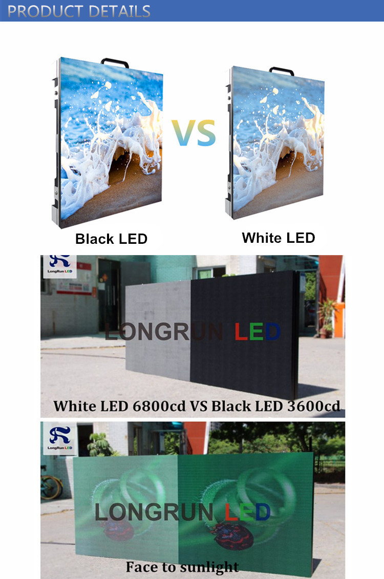 Wide Viewing Angle High Resolution Led Display , Portable Led Screen 14bit Grey Scale