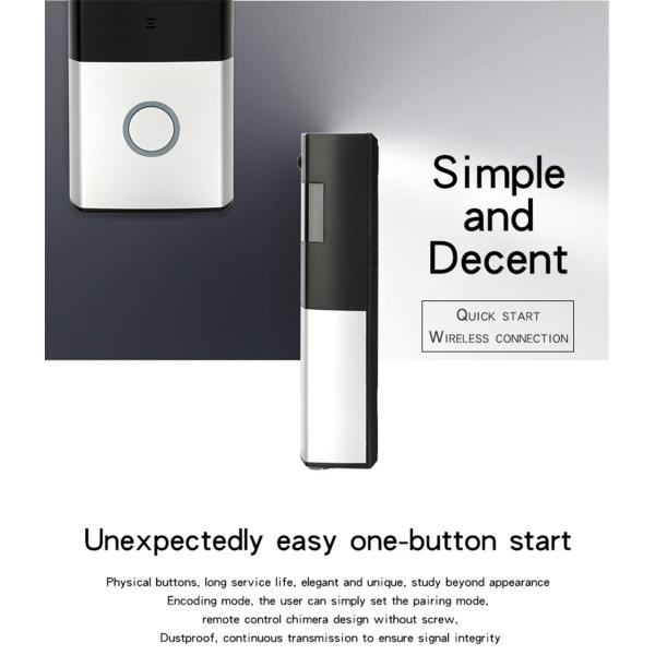 Danmini Wi-Fi Doorbell Door Phone Support Night Vision Motion Detection Two Way Talk Cloud Storage(WF06-ty)