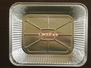 China 8006 1200ml Aluminum Takeaway Containers Rectangular Disposable Food Containers on sale