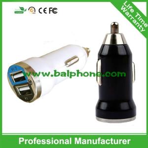 China Car charger adapter mini bullet dual USB 2-port for all USB chareable devices wholesale