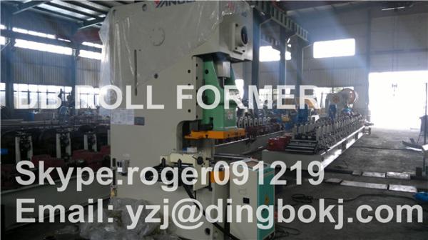 Quality Solar Photovoltaic Purlin Roll Forming Machine With Punching Device for sale