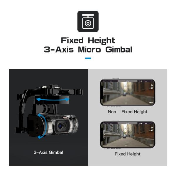 Ambarella A12 Brushless 3 Axis Gimbal Drone Foldable Mini Suitcase