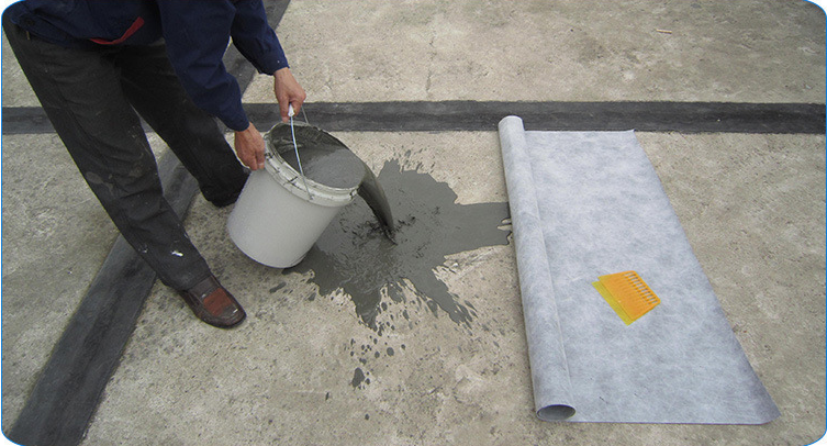 Grey Polypropylene Waterproof Membrane for Basement Waterproofing in Liquid Spray State