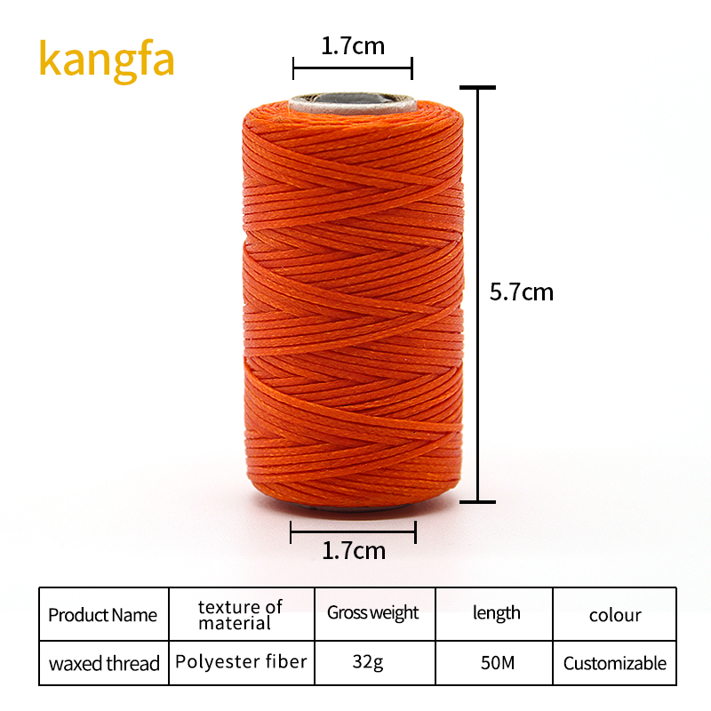 Polyester/Waxed Kangfa Flat Braided Sewing Yarn for Braided Wax Thread in Leather Sofa