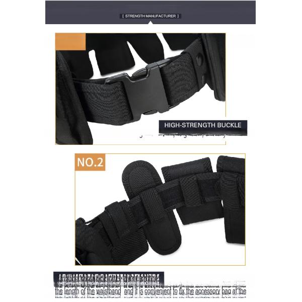 Multifunctional Training Belt Hardware Buckle Flashlight Molle Belt Pouch Olive Green