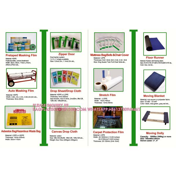 Drop Cloth Painting, Plastic Tarps Furniture Cover, Protective Cover, Dust Cover, Machine Cover, plastic sheet