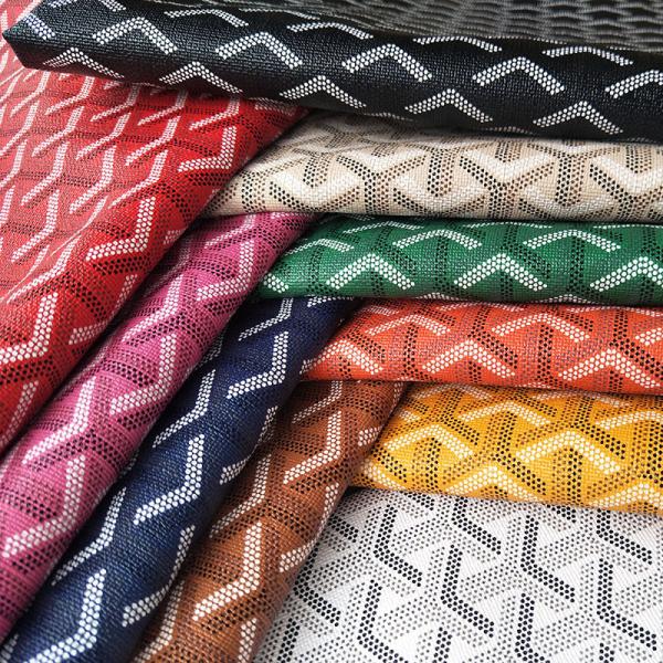 Imitated Goyard Style PVC Leather Brushed Base For Handbag Packing Box Phone Case Decoration Usage