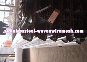 Black Heavy Duty Metal Screen , Plain Woven Mining Screen Mesh Wtih Hook