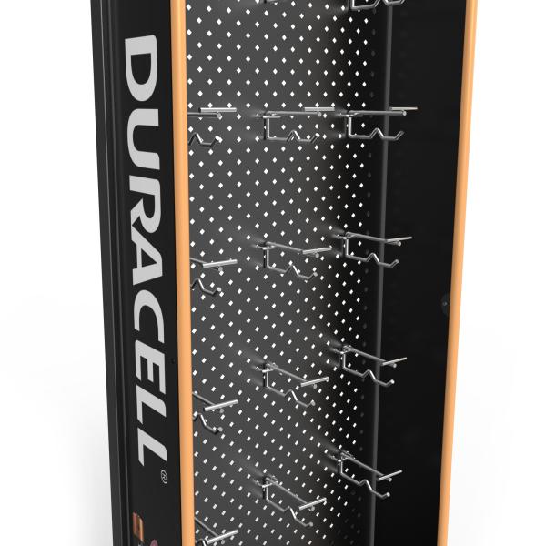 AAA Battery Point Of Sales Displays Counter Display Stand With Hanging Hooks