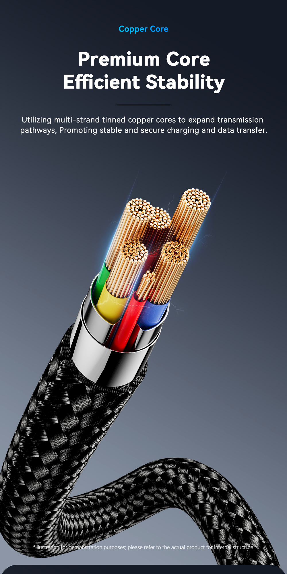 ESSAGER ES-X60 60W USB A to C Charging Cord USB C Cable