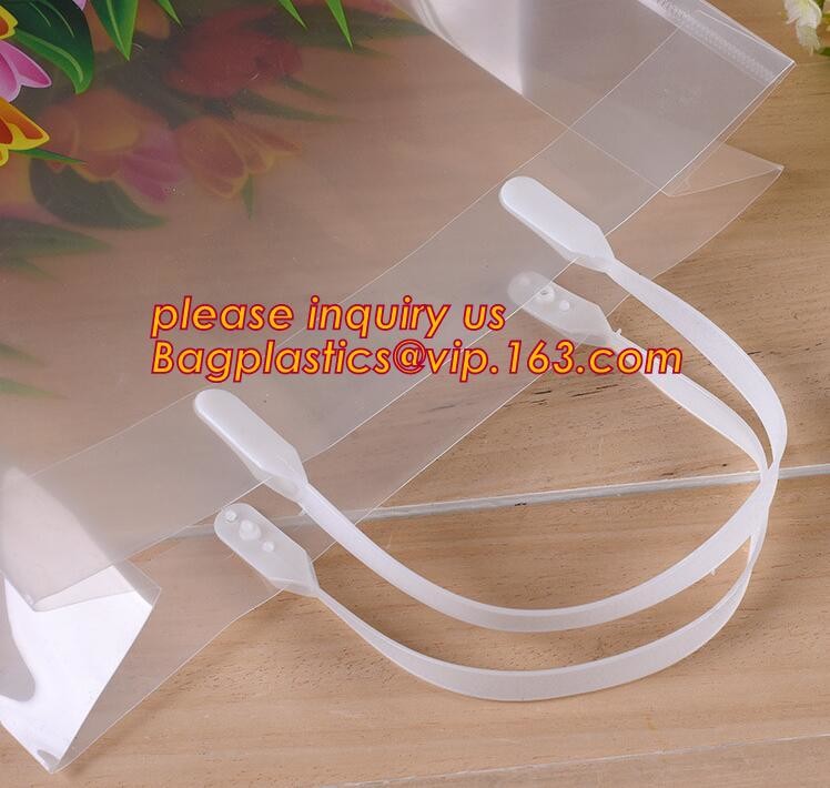 Promotional customized high quality soft loop plastic cloth bag,manufacturer custom soft loop handle polyethylene PE pla