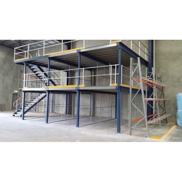Multi-Tier Industrial Mezzanine Storage System