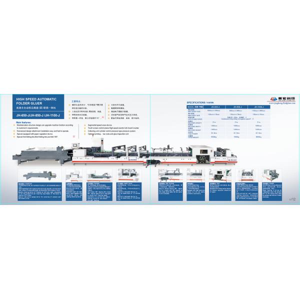 850mm-900mm Automatic Corrugated Folder Gluer Machine Inline With Scanner