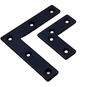 Customized Instruction Black Steel Corner Bracket for Furniture Hardware Included