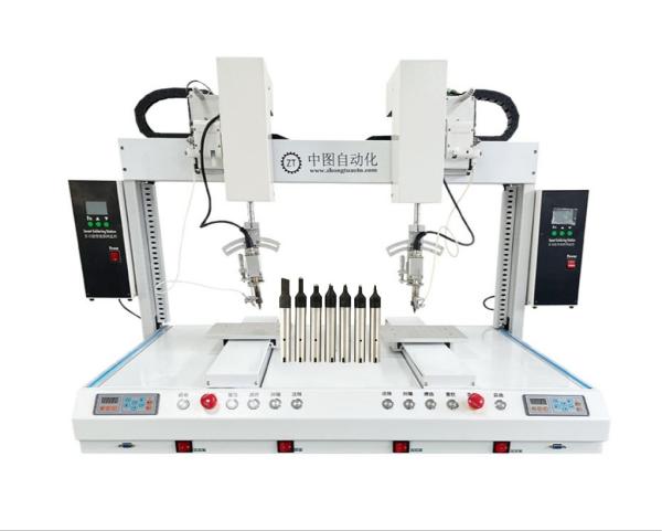 Air Source 0.4-0.6MPA Double Heads Double Stations Automatic Tin Soldering