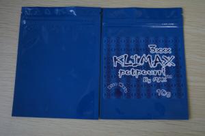 China Plastic Herbal Incense Bag 10g Blue Wave 3xxx KLIMAX Porpourri wholesale