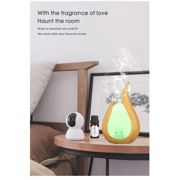 HOMEFISH Household 200ml Ultrasonic Wood Grain Aroma Diffuser For Office