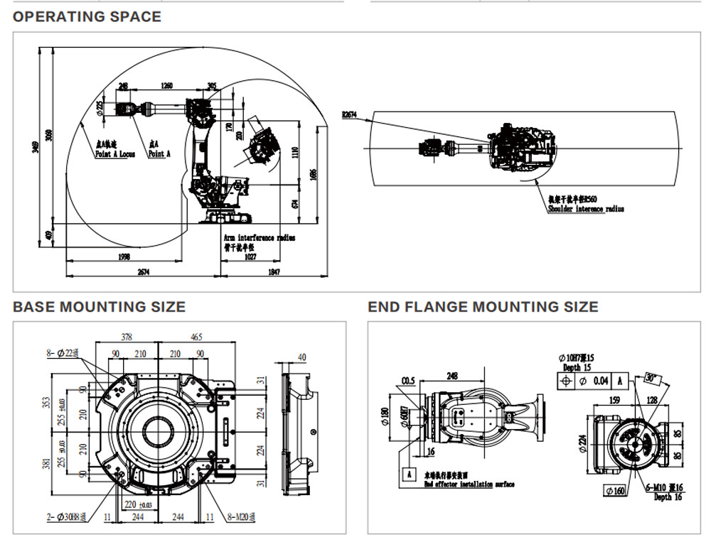 General Industrial Robot In Spot Welding SW-Stud Welding Handling Operations Palletizing For Auto Parts ER210-2700