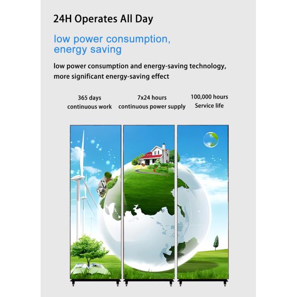 Digital Poster LED Screen Vertical Mobile Stand Waterproof Advertising LED Screens