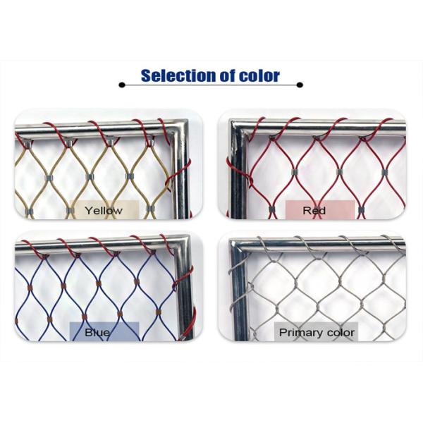 Diamond Soft Handrails 2.0mm Ss Rope Mesh 2.4m Length Panels At Both Sides