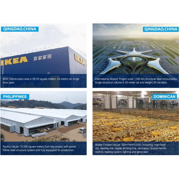Welded H Section Column And Beam Steel Workshop Building For Industrial Quick Installation
