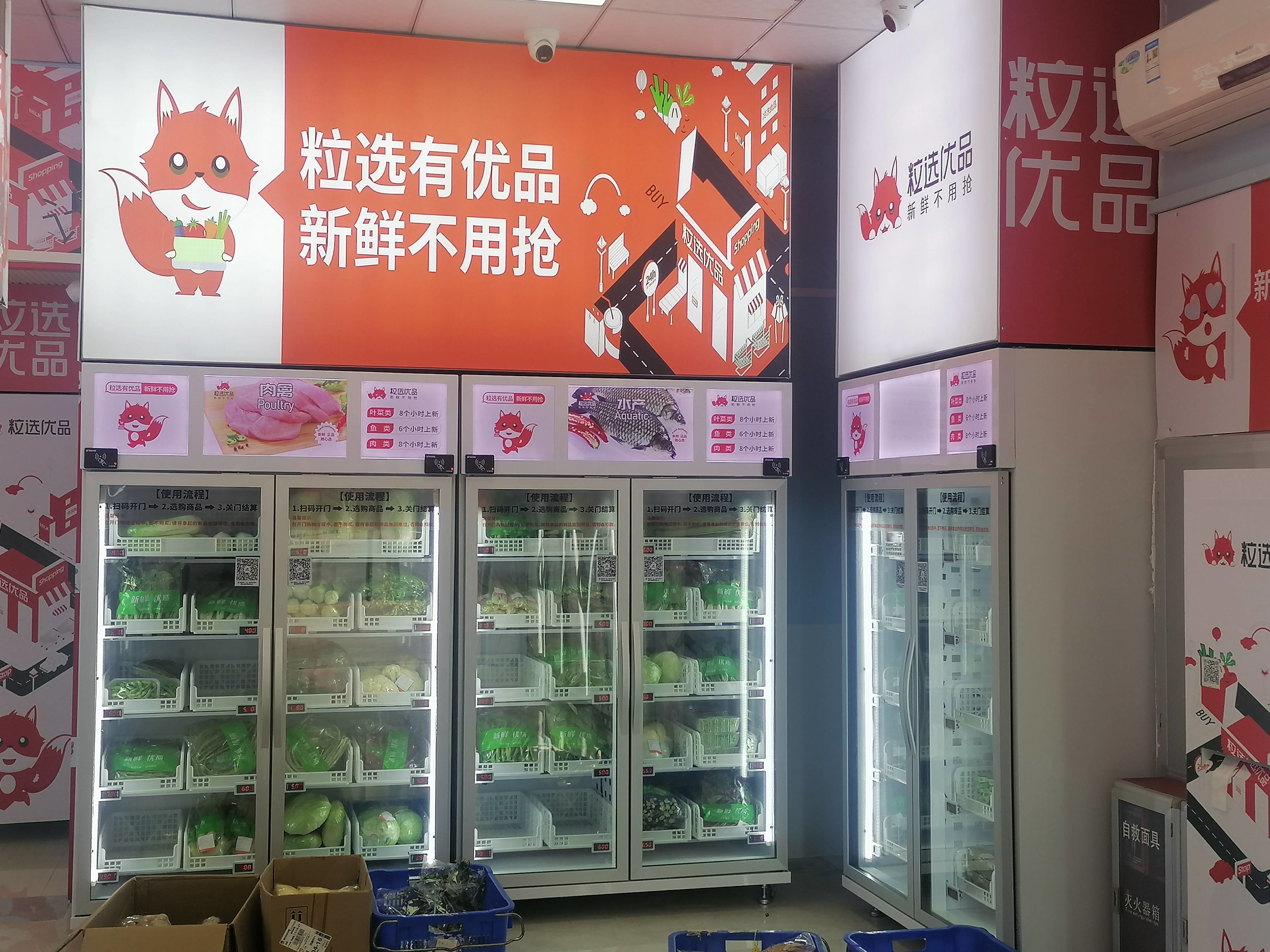 Frozen Food Egg Smart Fridge Vending Machine In Micron Unmanned Market