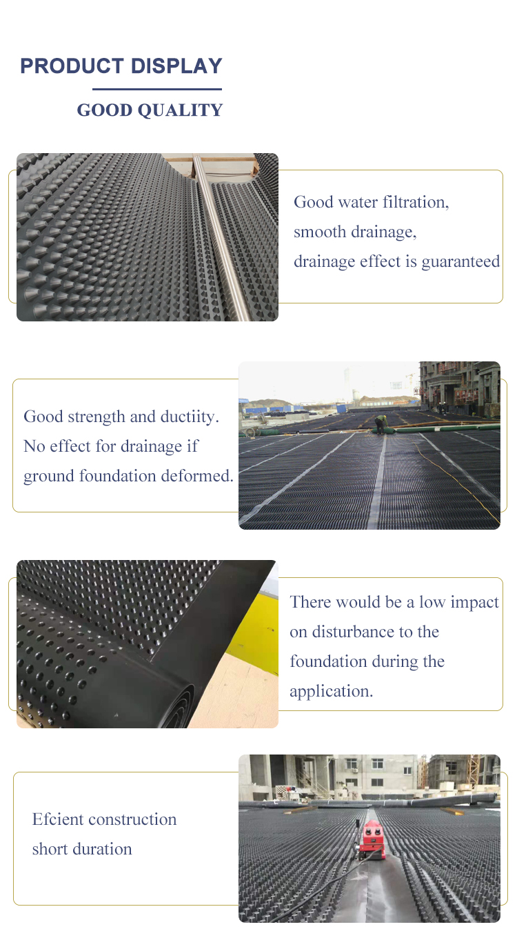 1m to 3m Width HDPE Plastic Drainage Board A Solution for Modern Railway Construction