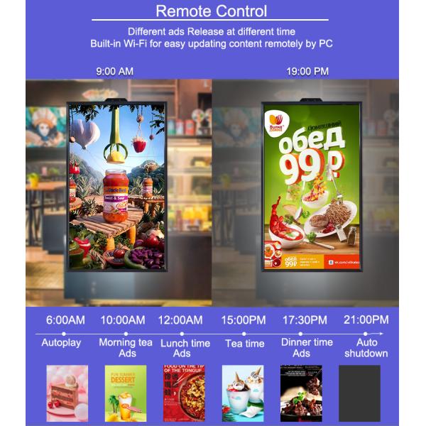 Window facing Advertisement Solution 2500 cd/m² sunlight viewable screen