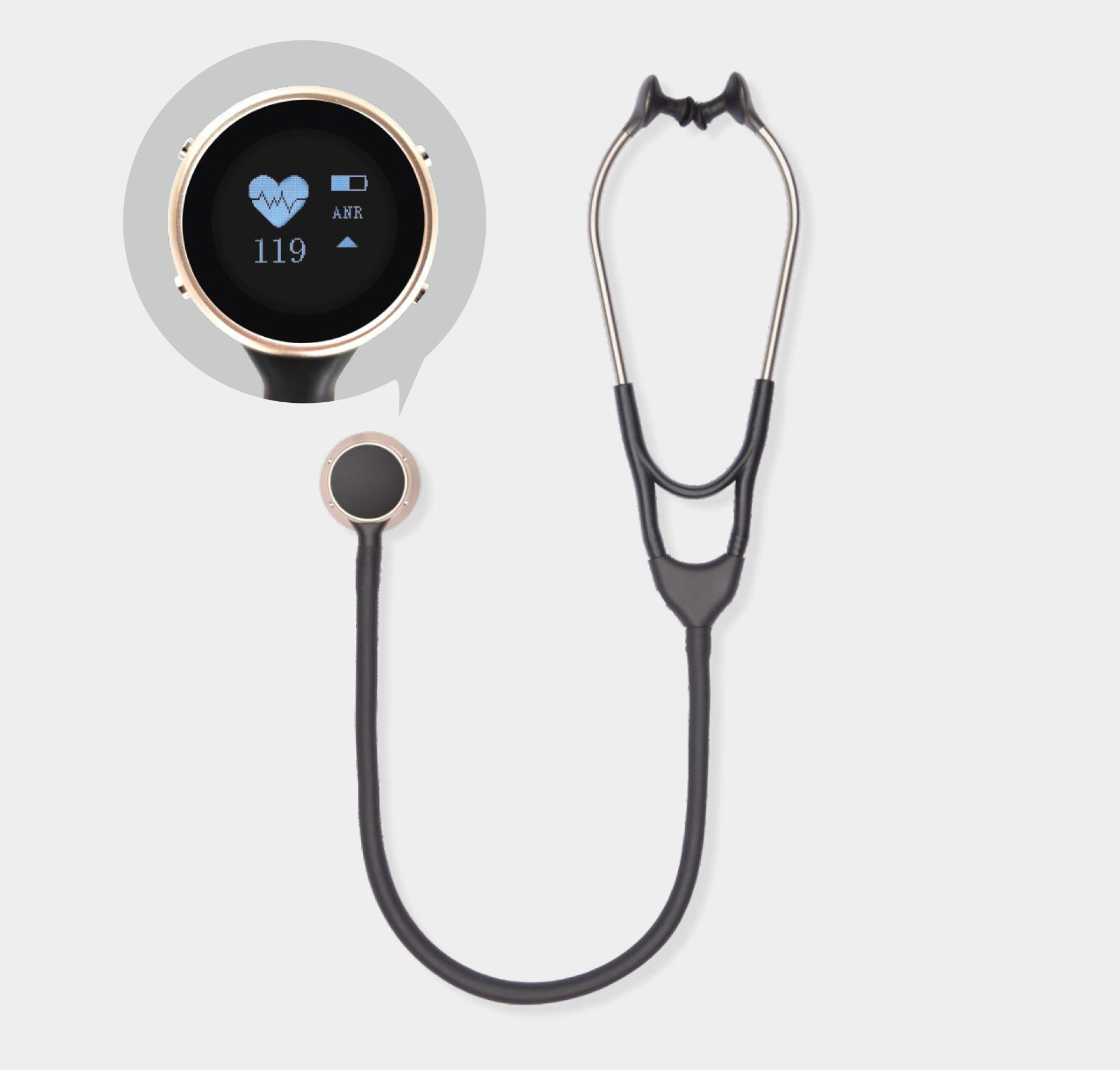 Sound Tracks Recording Digital Smart Bluetooth Stethoscope For Accurate Monitoring