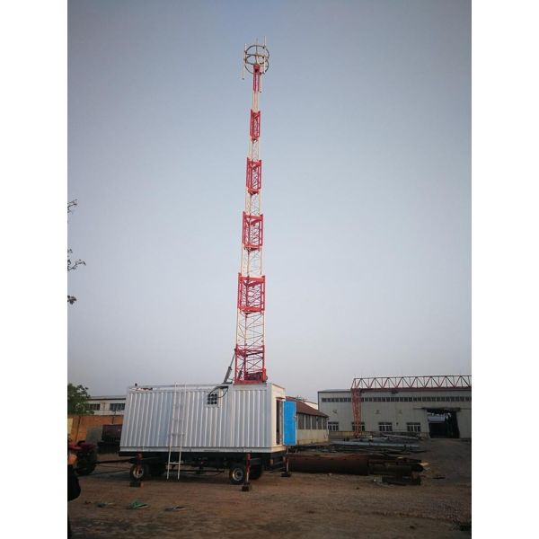 Portable Mobile Telescopic Steel Tower Galvanized Pneumatic Mast Tower for Emergency Communication Rapid Deployment Surveillance Camera Support Site